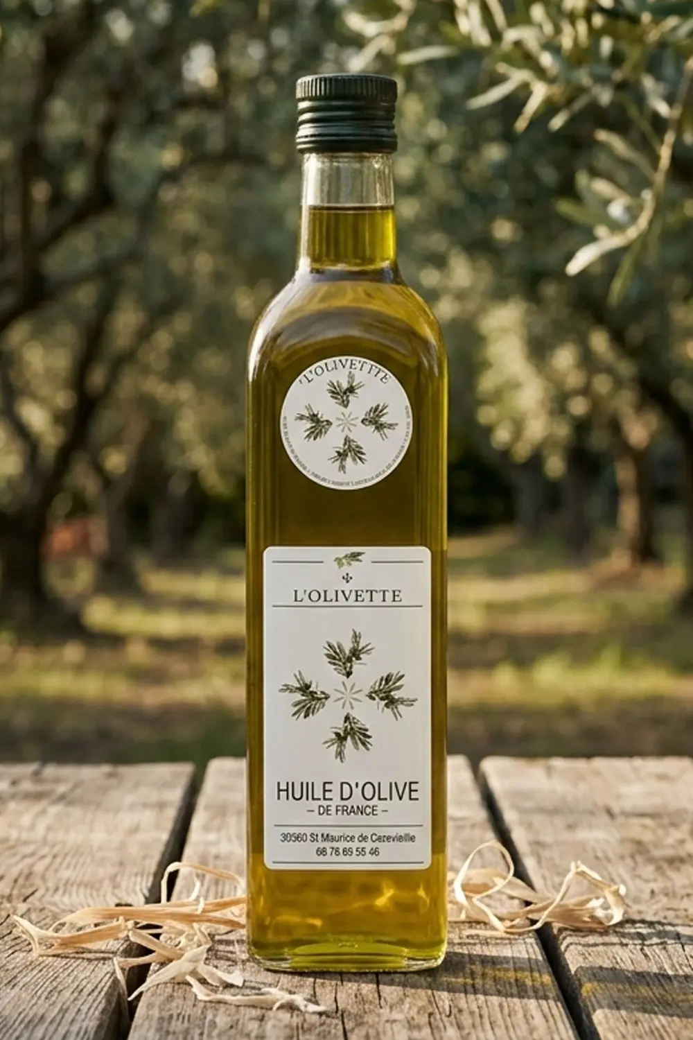 Huile d’olive La Picholine dans l’oliveraie